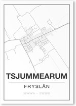 Poster/plattegrond TSJUMMEARUM - 30x40cm