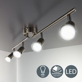 B.K.Licht - Plafondspots - met 4 lichtpunten - GU10 fitting - railverlichting - opbouwspots - incl. 4x GU10 - 3.000K - 250Lm