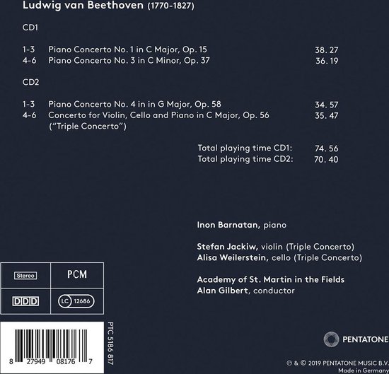 Inon Barnatan, Alan Gilbert, The Academy Of St. Martin-in-the-Fields - Piano Concertos Part 1 (2 SACD)