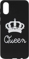 ADEL Siliconen Back Cover Softcase Hoesje Geschikt voor Samsung Galaxy A70(s) - Queen Zwart