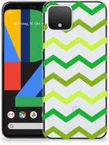 Google Pixel 4 TPU bumper Zigzag Groen