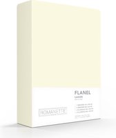 Romanette - Flanel - Laken - Lits-jumeaux - 240x260 cm - Ivoor
