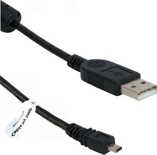 USB kabel 1,8 m. Data oplaadkabel met EMC filter. Past ook op Sony Cyber-shot  DSC-... | bol.com