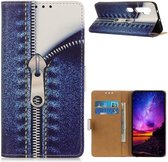 Xiaomi Mi Note 10 (Pro) Portemonnee Hoesje Print Blauw