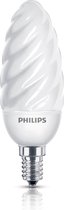 Philips Spaarlamp - Kaars Twisted - 8W - E14 Fitting - 1 stuk