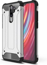 Armor Hybrid Back Cover - Xiaomi Redmi Note 8 Pro Hoesje - Grijs