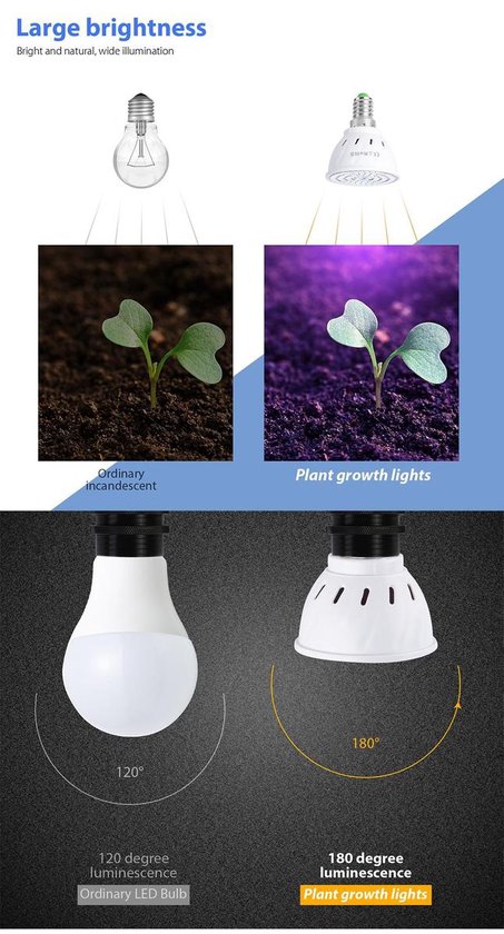 Lampe de culture, lampe à fleur, lampe de culture, lumière de croissance,  LED de
