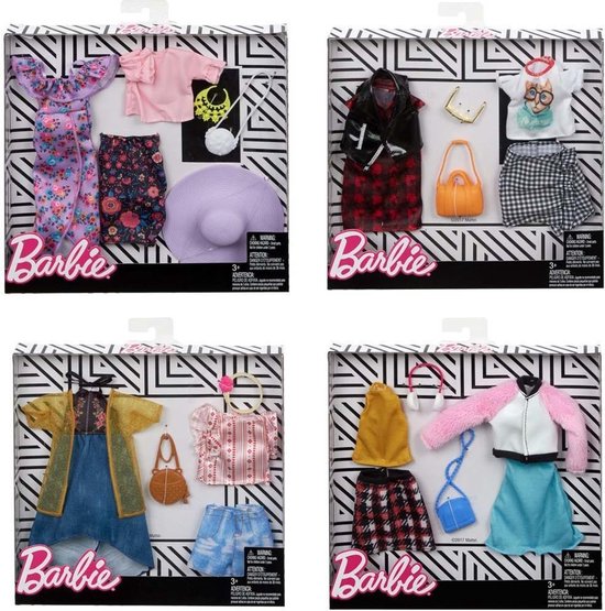 Thumbnail van een extra afbeelding van het spel Barbie Fashion 2 Outfits met Accessoires Assorti