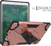 iPad hoes - 5e / 6e generatie (2018 / 2017) Armor Hoesje Escort case met kickstand - Rose Goud