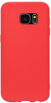 ADEL Siliconen Back Cover Softcase Hoesje Geschikt voor Samsung Galaxy S6 Edge - Rood
