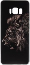 ADEL Siliconen Back Cover Softcase Hoesje Geschikt voor Samsung Galaxy S8 Plus - Leeuw Zwart