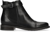 Manfield - Dames - Zwarte chelsea boots met gespje - Maat 37