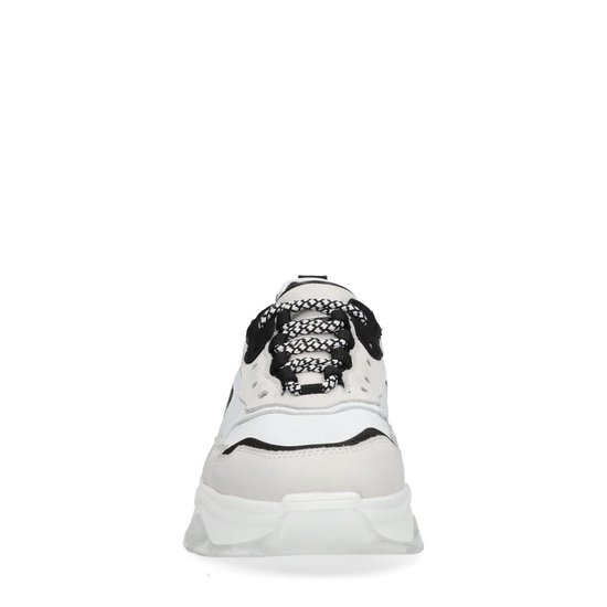 Sacha - Dames - Witte dad sneakers met zebraprint - Maat 37 | bol.com
