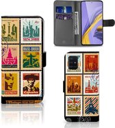 Geschikt voor Samsung Galaxy A51 Flip Cover Postzegels