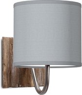 Home Sweet Home wandlamp Bling - wandlamp Drift inclusief lampenkap - lampenkap 16/16/15cm - geschikt voor E27 LED lamp - lichtgrijs