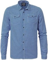 Petrol Industries Lange mouw Overhemd - M-SS18-SIL422 Blauw (Maat: XL)