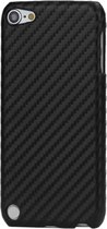 GadgetBay Carbon fiber style hoesje iPod Touch 5 6 7 hardcase beschermhoes zwart