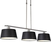 QAZQA combi delux - Moderne Hanglamp voor boven de eettafel | in eetkamer - 1 lichts - L 1000 mm - Zwart -  Woonkamer