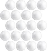 20x Hobby/DIY piepschuim bal/bol 15 cm halve schalen - Kerstballen maken - Knutselen basis materialen/hobby materiaal