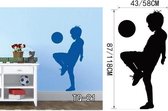 3D Sticker Decoratie Voetbal en beroemde voetballers Muurstickers Home Decor Muurtattoo voor kinderkamer Sport Boy Bedroom Muurschildering Wallpaper - TQ21 / L