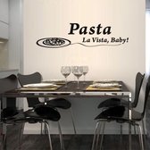 3D Sticker Decoratie Pasta La Vista Baby Muursticker Spaanse Eetkamer Verwijderbare Vinyl Zelfklevende maaltijd Espanol muur sticker
