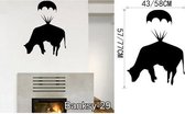 3D Sticker Decoratie BANKSY WALL STICKER Home Decor Street Art Vinyl Car Windows Fiction Decals Stencil Graffiti Loptop Decals House Decoration - Banksy29 / Small