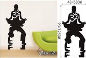 3D Sticker Decoratie GYMNAST GYMNASTISCH Dansen Ballet MEISJES Wall Art Sticker Decal Thuis DIY Verwijderbare Woondecoratie Yoga Muurschildering voor Dansers - YogaG2 / Large