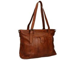 Bear Design Schoudertas Cow Lavato Leer - cognac