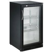 Horeca bar glasdeur koelkast | 93 liter | 500(b) x 500(d) x 900(h) mm | Zwart