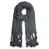 Mooie gebreide sjaal Winter Knitted|Grijs|Dikke kwaliteit|Extra lang