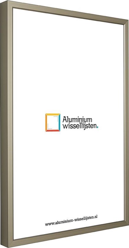 Internationale micro Motivatie Aluminium Wissellijst 40 x 40 Mat Licht Brons - Helder Glas - Professional  | bol.com