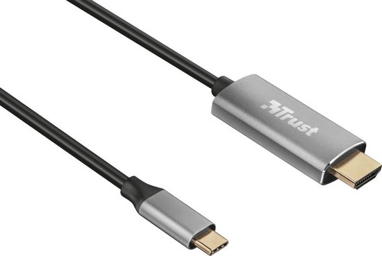 Veraangenamen Terminal Verleiding Trust Calyx - USB-C naar HDMI-kabel - 4K ondersteuning - Zwart | bol.com