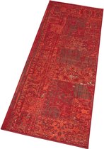 Vintage loper Plume - rood 80x250 cm