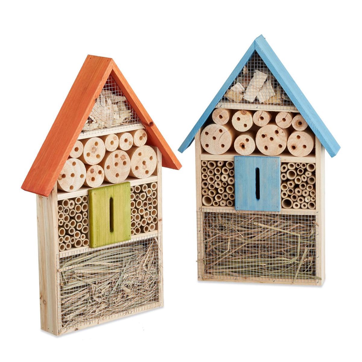Hôtel à Insectes En Bois Relaxdays - Pour Abeilles Sauvages, à Suspendre, Dimensions 21x15,5x9 Cm Nichoir Chauve-souris