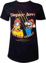 Nintendo Super Mario Dames Tshirt -XL- Super Love Zwart
