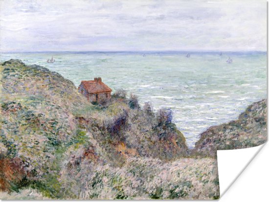 Poster Cabin of the customs watch - schilderij van Claude Monet - 120x90 cm