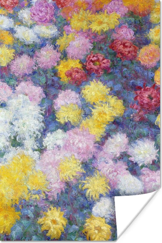 Affiche Chrysanthèmes - Peinture de Claude Monet - 120x180 cm XXL