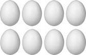 Pakket van 8x stuks piepschuim eieren 10 cm - Pasen decoratie - Styropor paaseieren