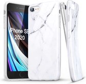 ESR Marble TPU marmer hoesje voor iPhone 7, iPhone 8 en iPhone SE 2020 - wit