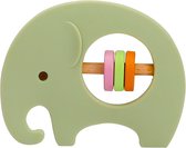 Femur® - Bijtring - Bijtspeeltje - Olifant - Bijtspeelgoed - Babyspeelgoed - Baby Rammelaar - Zwangerschap - Kraamcadeau - Cadeau voor de Baby - Groen