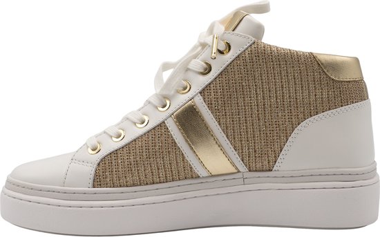 Michael Kors Chapman Dames Sneakers White/Gold - Maat 36 | bol.com