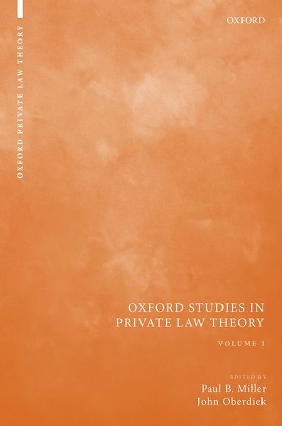 Oxford Private Law Theory - Oxford Studies in Private Law Th ... - cover