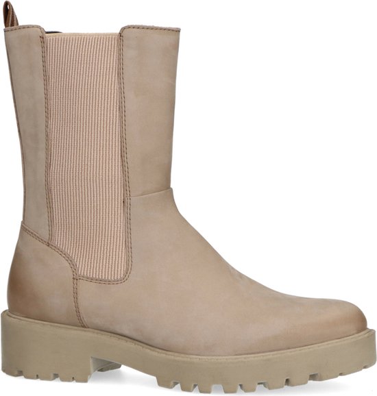 Manfield Femme Bottines Chelsea en daim taupe Taille 41 bol
