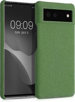 kwmobile hoesje voor Google Pixel 6 - Stoffen backcover voor smartphone in groen