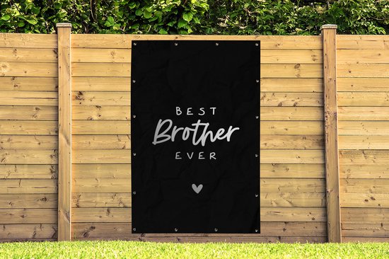 Décoration murale Best brother ever - Citations - Proverbes - Brother - Brothers - 120x180 cm - Poster jardin - Toile jardin - Poster extérieur