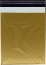 Verzendzakken voor Kleding - 100 stuks - 33.5 x 43 cm (A3) - Goud Verzendzakken Webshop - Verzendzakken plastic met plakstrip