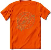 Vissen T-Shirt | Grappig Verjaardag Vis Hobby Cadeau Shirt | Dames - Heren - Unisex | Tshirt Hengelsport Kleding Kado - Oranje - XXL