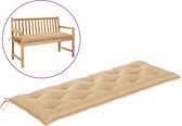 vidaXL Tuinbankkussen 150x50x7 cm stof beige