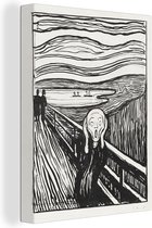 Canvas Schilderij The scream - schilderij van Edvard Munch - 30x40 cm - Wanddecoratie