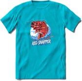 Vissen T-Shirt | Beige | Grappig Verjaardag Vis Hobby Cadeau Shirt | Dames - Heren - Unisex | Tshirt Hengelsport Kleding Kado - Blauw - L